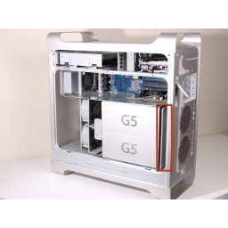 Замена правого нижнего правого вентилятора Power Mac G5